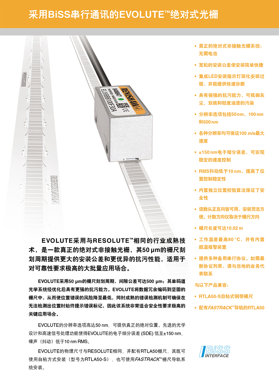 EVOLUTE绝对式光栅 (BiSS)