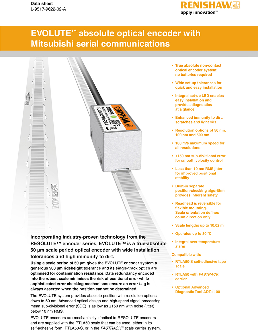 EVOLUTE absolute optical encoder (Mitsubishi)