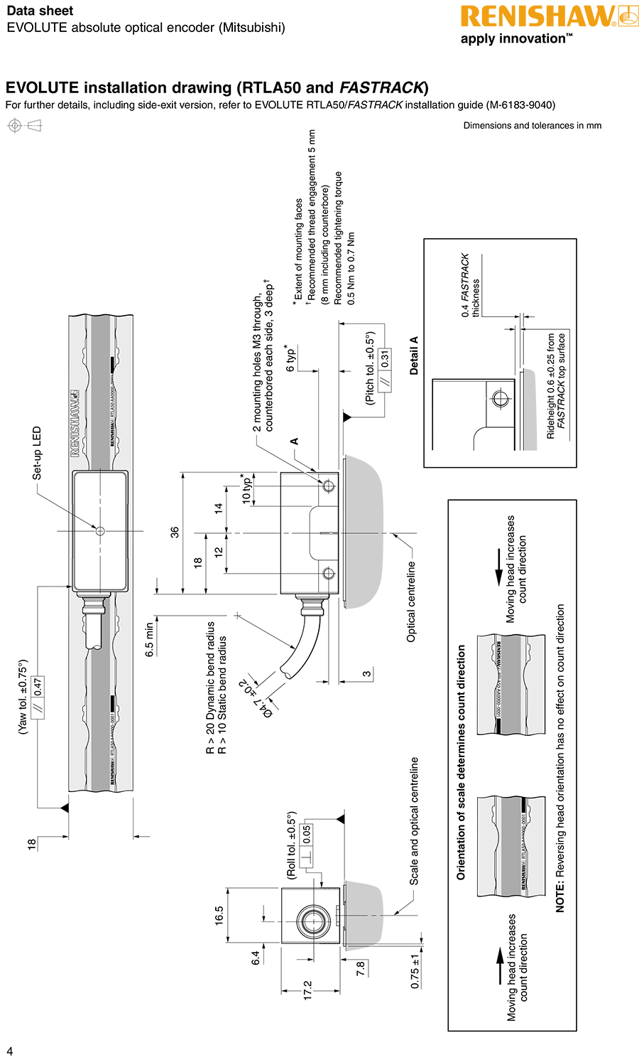 EVOLUTE absolute optical encoder (Mitsubishi)