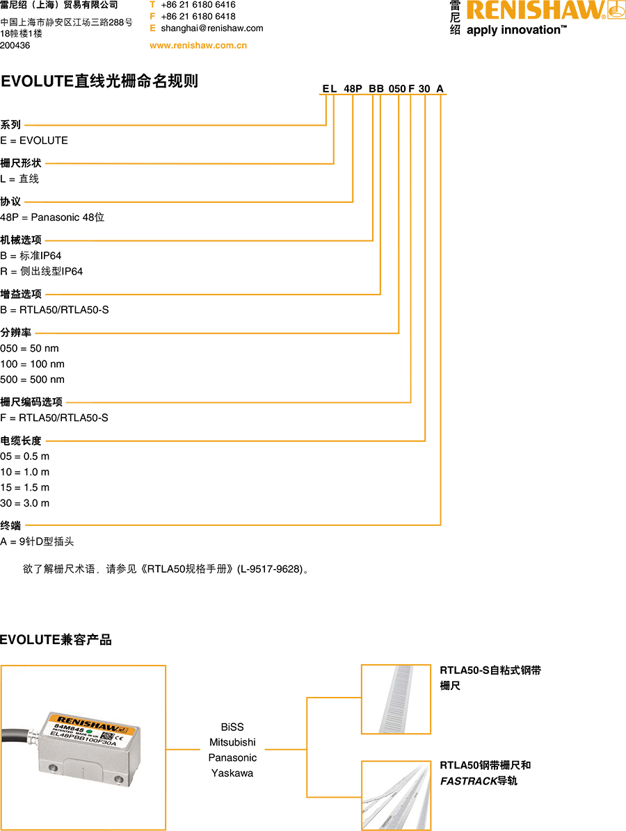 EVOLUTE绝对式光栅 (Panasonic)