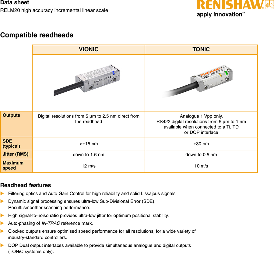 RELM20 high accuracy incremental linear scale