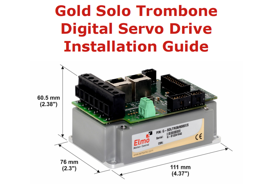 Gold Solo Trombone 超紧凑的集成数字伺服驱动器