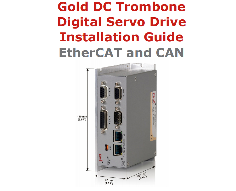 Gold DC Trombone 紧凑的面板安装式数字伺服驱动器