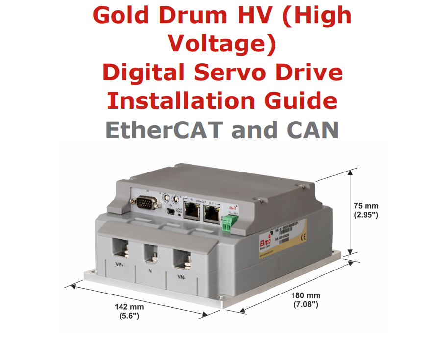 Gold Drum HV 100 A800 V 是最高功率的 Gold 伺服驱动器-RJ45