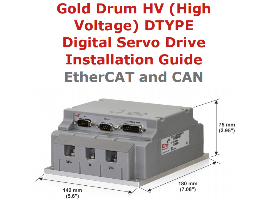 Gold Drum HV 100 A800 V 是最高功率的 Gold 伺服驱动器-D型连接器